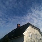 Onsdag - blue skies over our house
