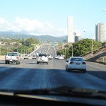 On the highway towards Honolulu